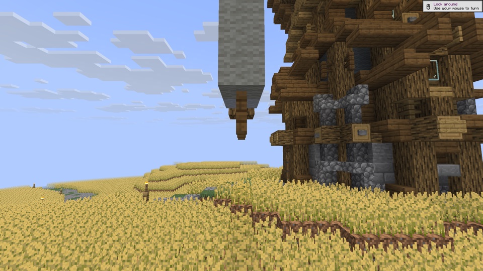 The entrance to the windmill at spawn